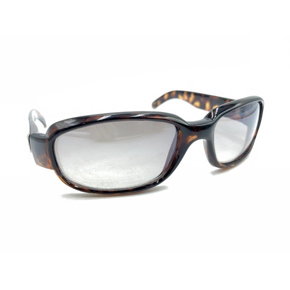 Gucci G1002 Dark Brown Tortoise Rectangle Wrap Sunglasses Gray Lens Designer - Picture 1 of 12